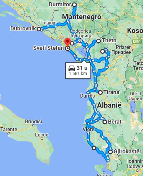 route-Montenegro-en-Albanie